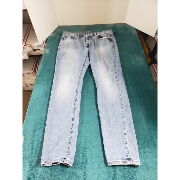 Lucky Brand Jeans Size 32x32 Mens Blue Pants Stretch Denim 411 Athletic Taper - Picture 2 of 16